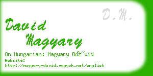 david magyary business card